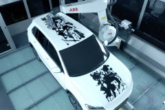 ABB Robotics unveils world’s first robot-painted art car