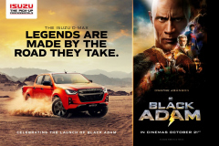 Isuzu UK celebrates the release of Black Adam, the new action-adventure film from Warner Bros. Pictures featuring the DC antihero
