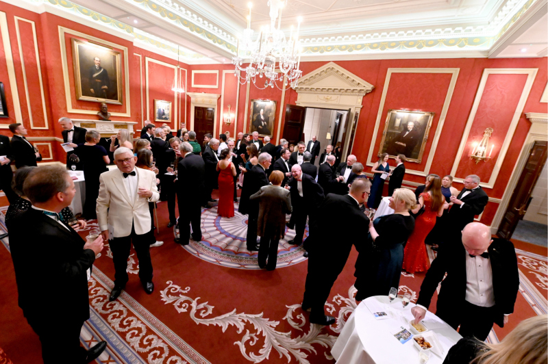 Guests assemble at the Royal Automobile Club for the Beaulieu One Hundred Awards and annual dinner