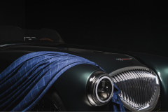 Car and draping with material by Scabal, portrait