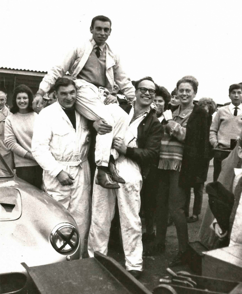 Roger Nathan after winning at Brands Hatch 1963