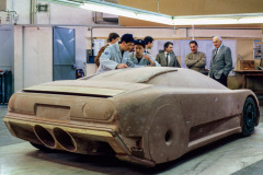 First copy of new Bugatti All the Bugatti executives — Romano Artioli, Giampaolo Benedini, Nicola Materazzi and Jean-Marc Borel — closely followed the re-design process and liked what they saw: the Bugatti of the future was back on the rails
